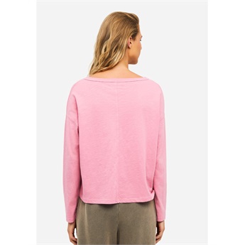 Women V-Neck Relaxed Longsleeve - Wild Rose